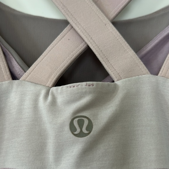 Lululemon Luxtreme Chaturanga Tank w Built in Bra Double Straps, Soft Lavender - Picture 8 of 15